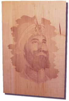 Guru Gobind Singh Ji Portrait in Wood
