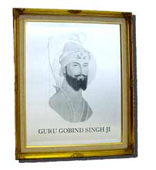 Guru Gobind Singh JI - Swept Frame Mirror 