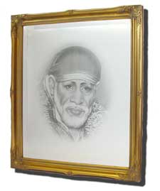 Sai Baba Swept Frame Mirror